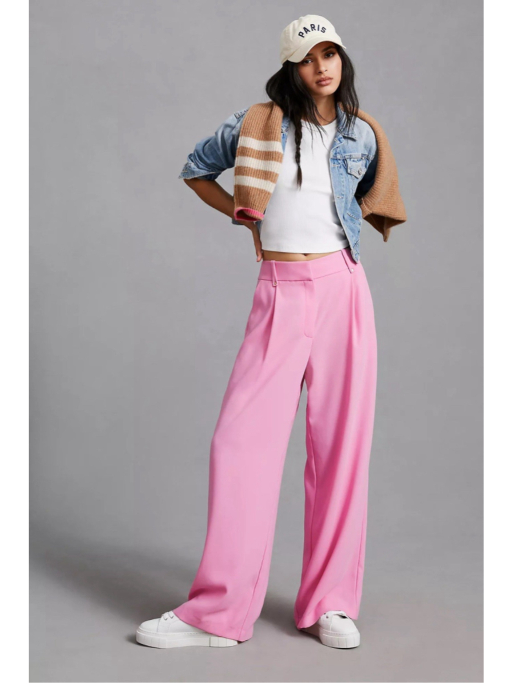Anthropologie Exquise Carnation Flared Trousers Pink XS Tailored High Rise 25x31
